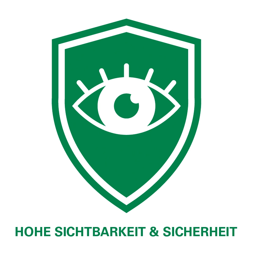 Schutzschild, symbolisiert Sichtbarkeit und Sicherheit