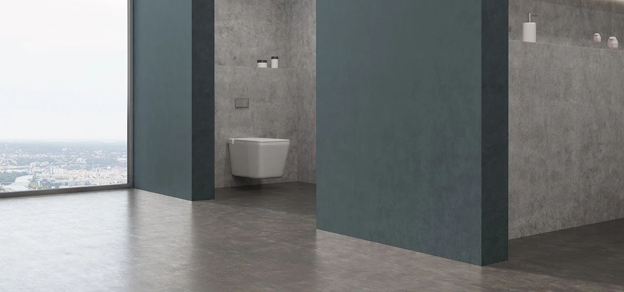 Fugenloses Bad im Loftdesign