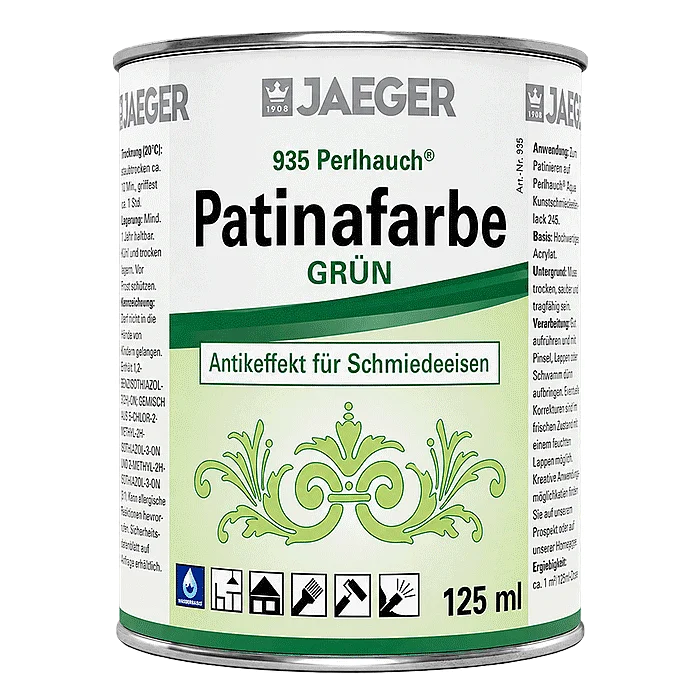 Wasserbasierte Patinafarbe in grün 