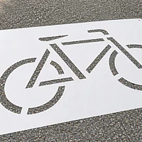 760 Jaeger Marking Stencils Markierungsschablonen - Fahrradweg wird markiert