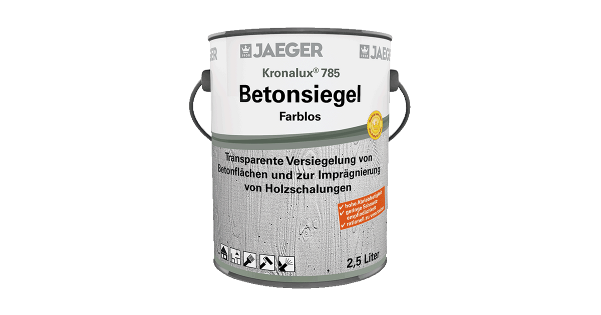 Imprägnierung von Betonflächen Kronalux® Betonsiegel - Jaeger Lacke