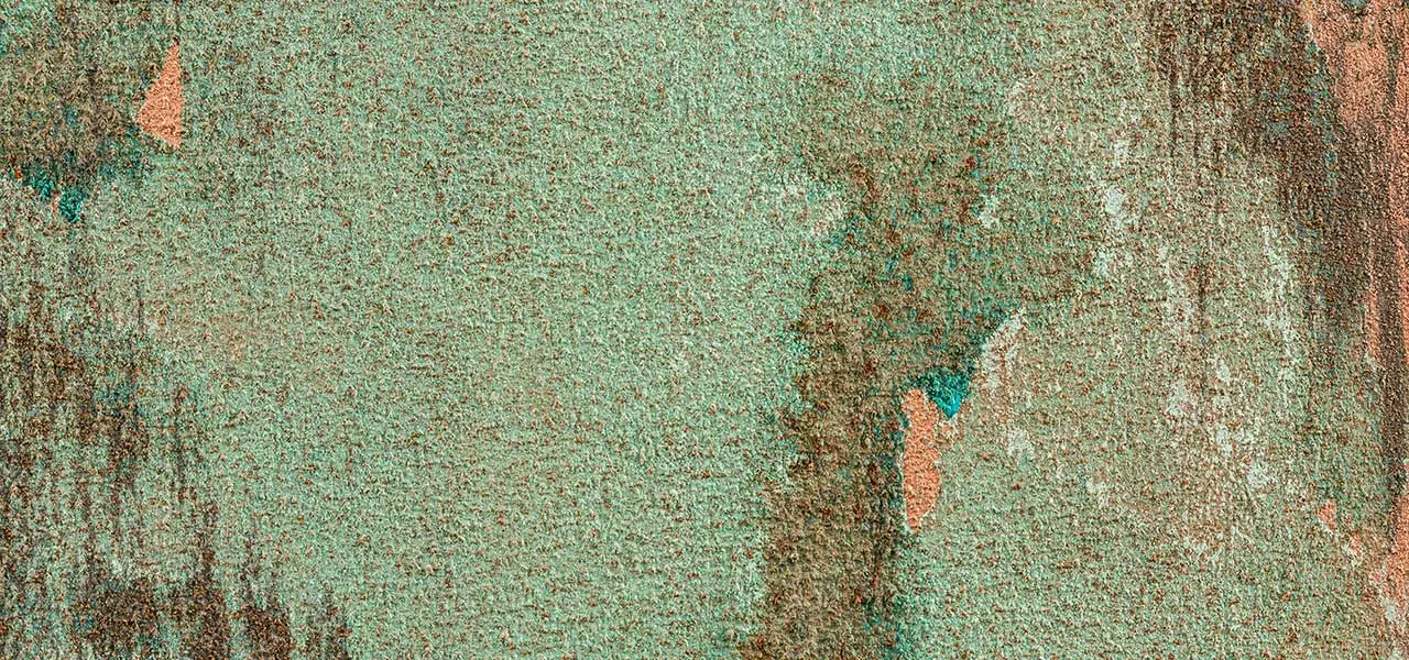 Detailaufnahme Kupfer-Patina Technik 