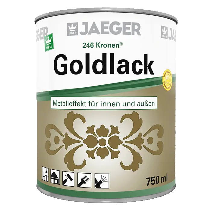 Goldlack für einen Metallic-Effekt